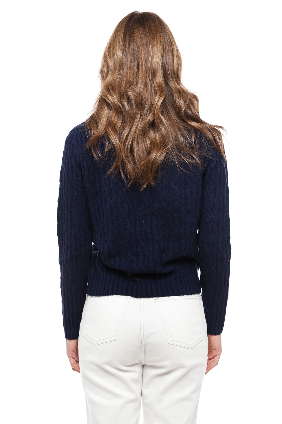 Women's turtleneck with Cashmere and Merino braids