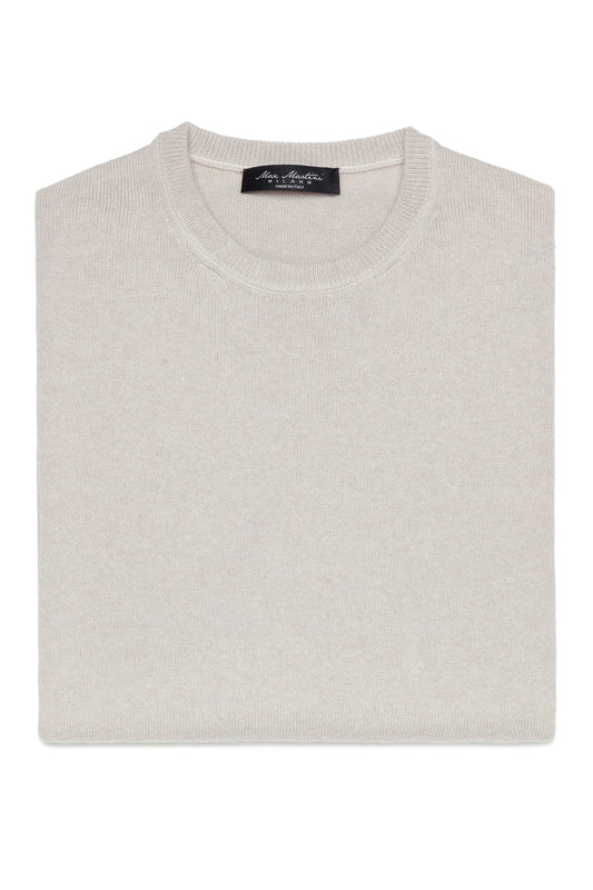 Beige Cashmere and Wool Crewneck