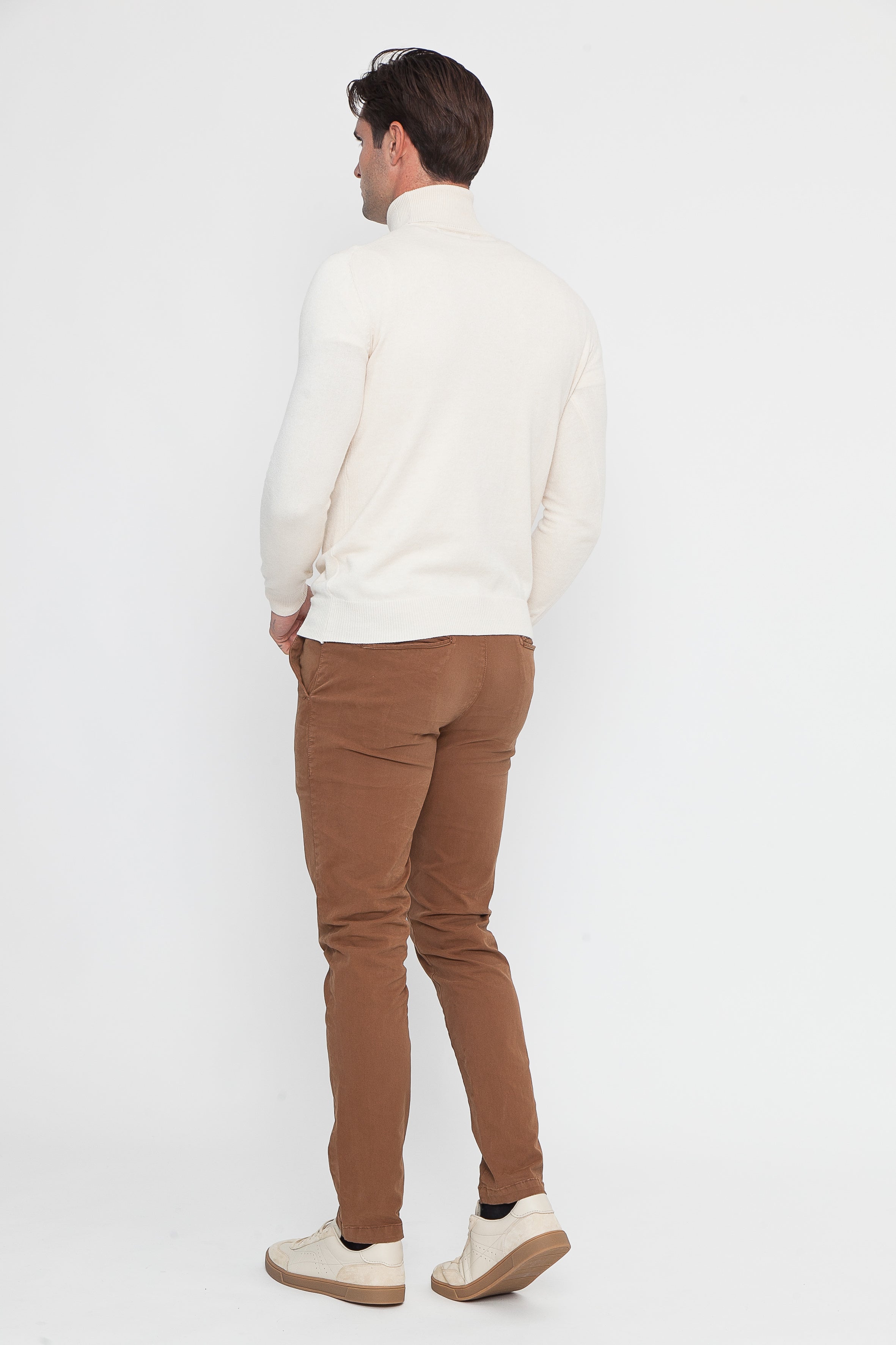 Cream Cashmere and Wool Turtleneck