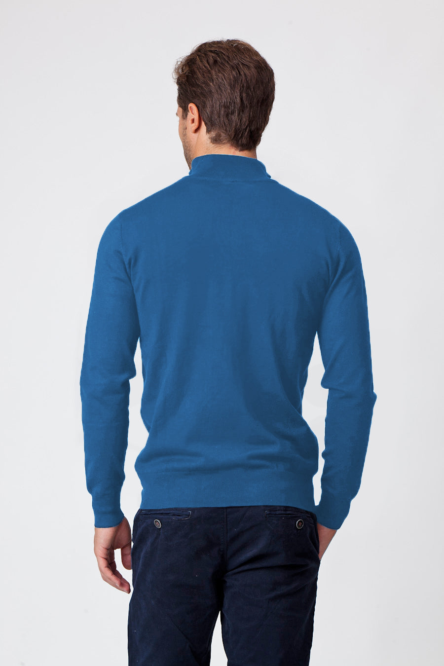 Half Zip in Viscose Blue Jeans (16)