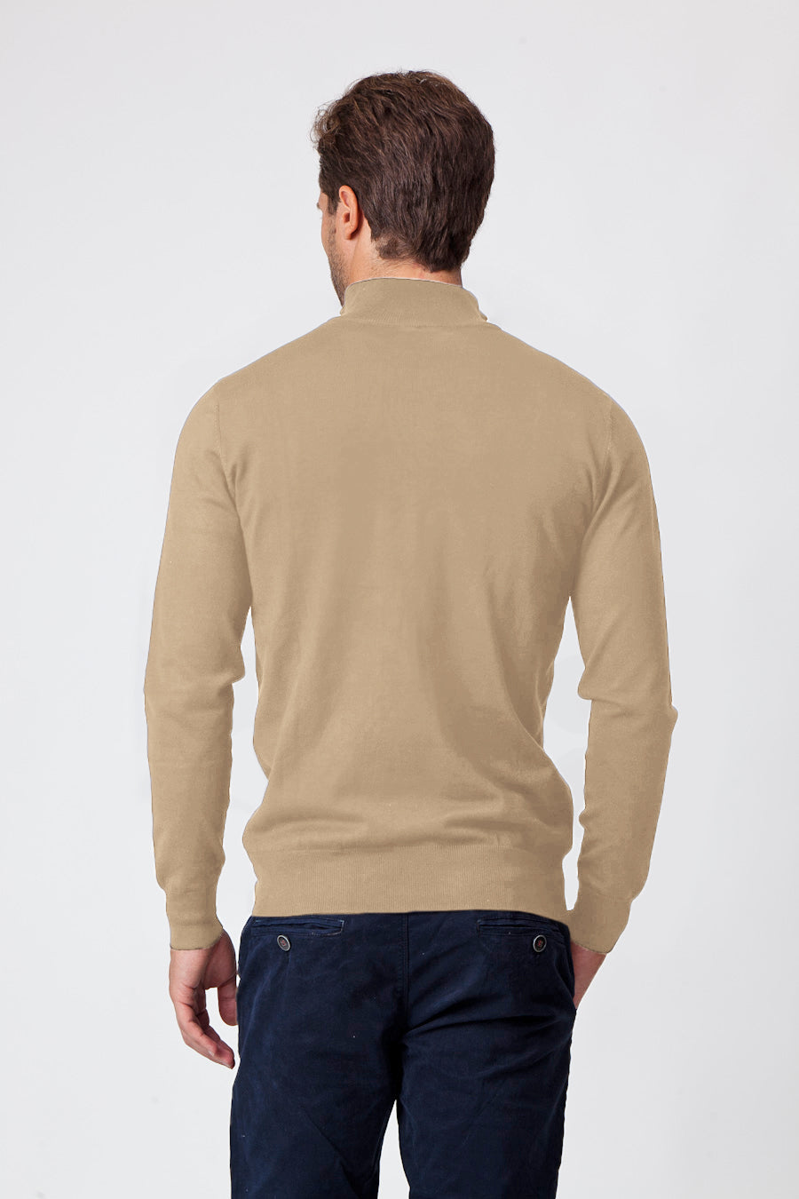 <tc>Half Zip in Beige Viscose (5) </tc>