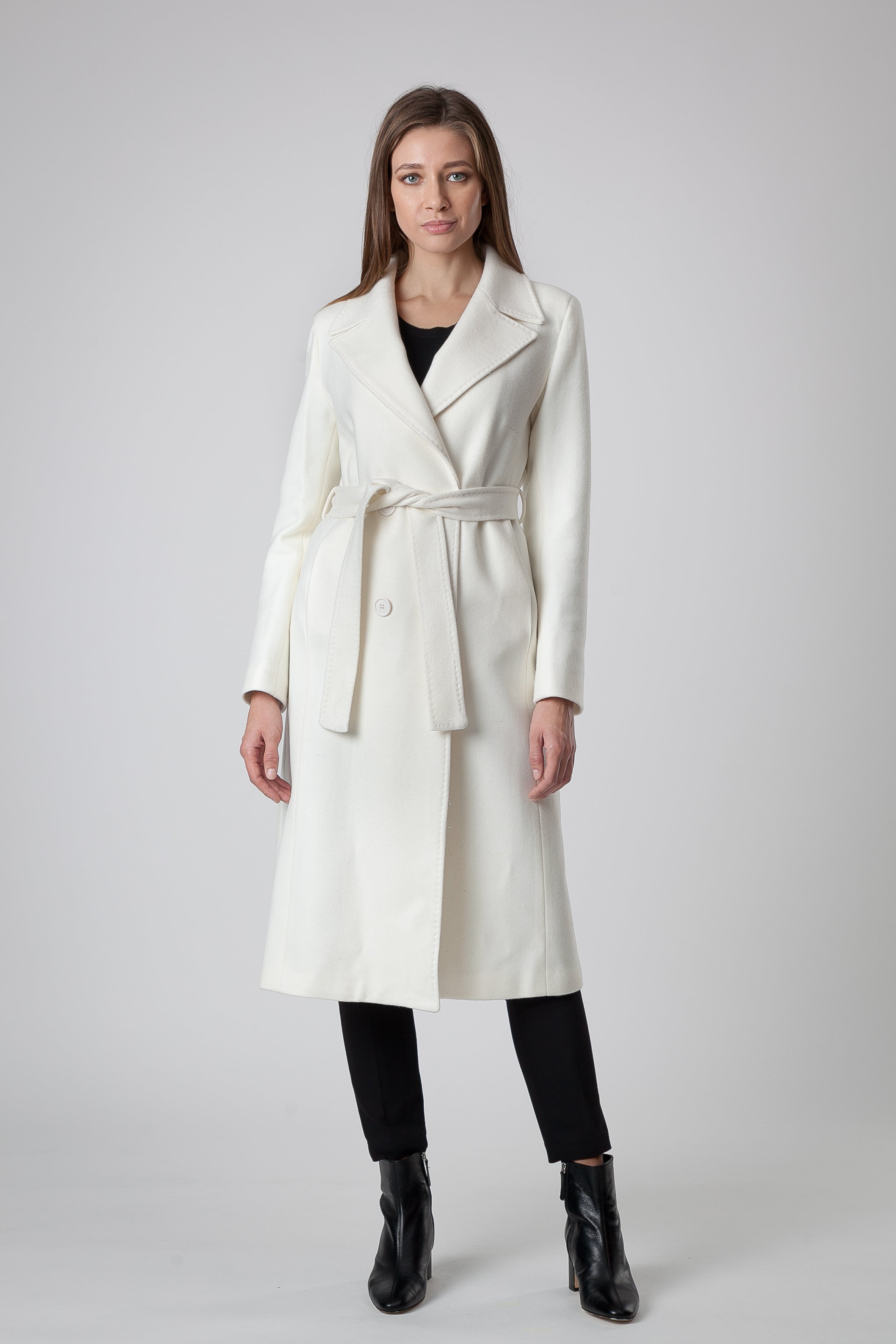 Cream Cashmere and Wool Coat