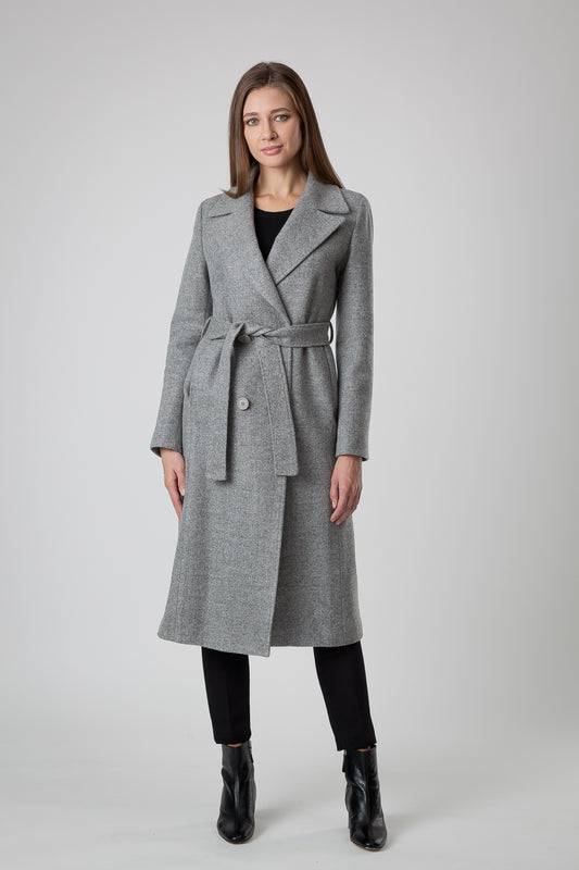 Gray Cashmere and Wool Coat