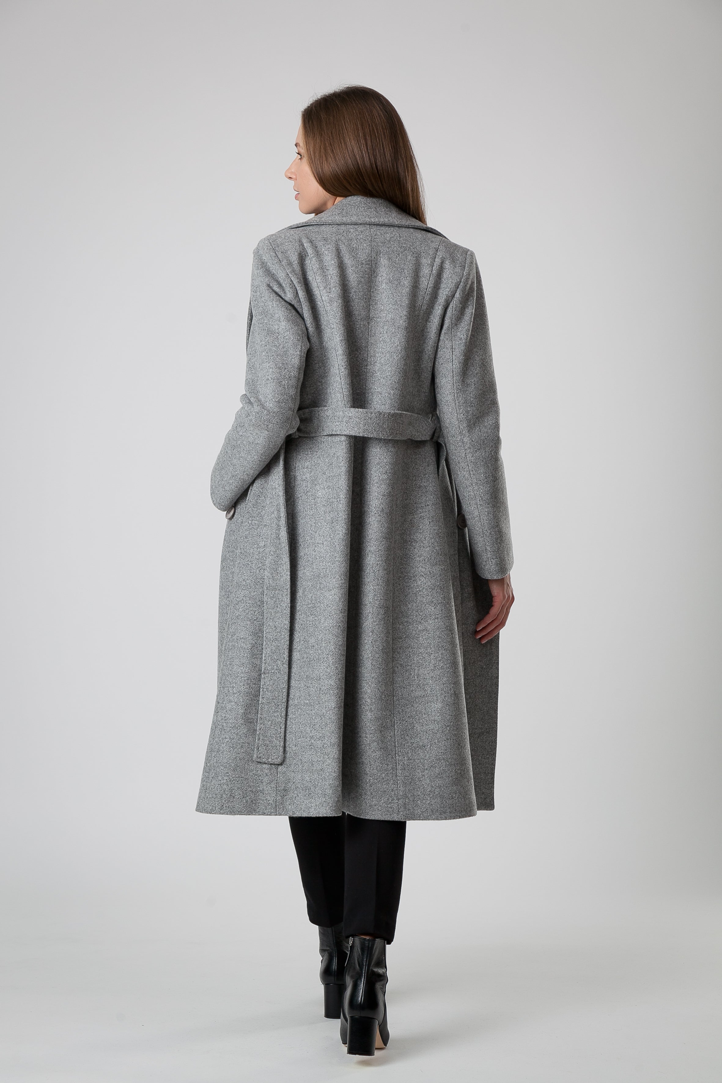 Gray Cashmere and Wool Coat