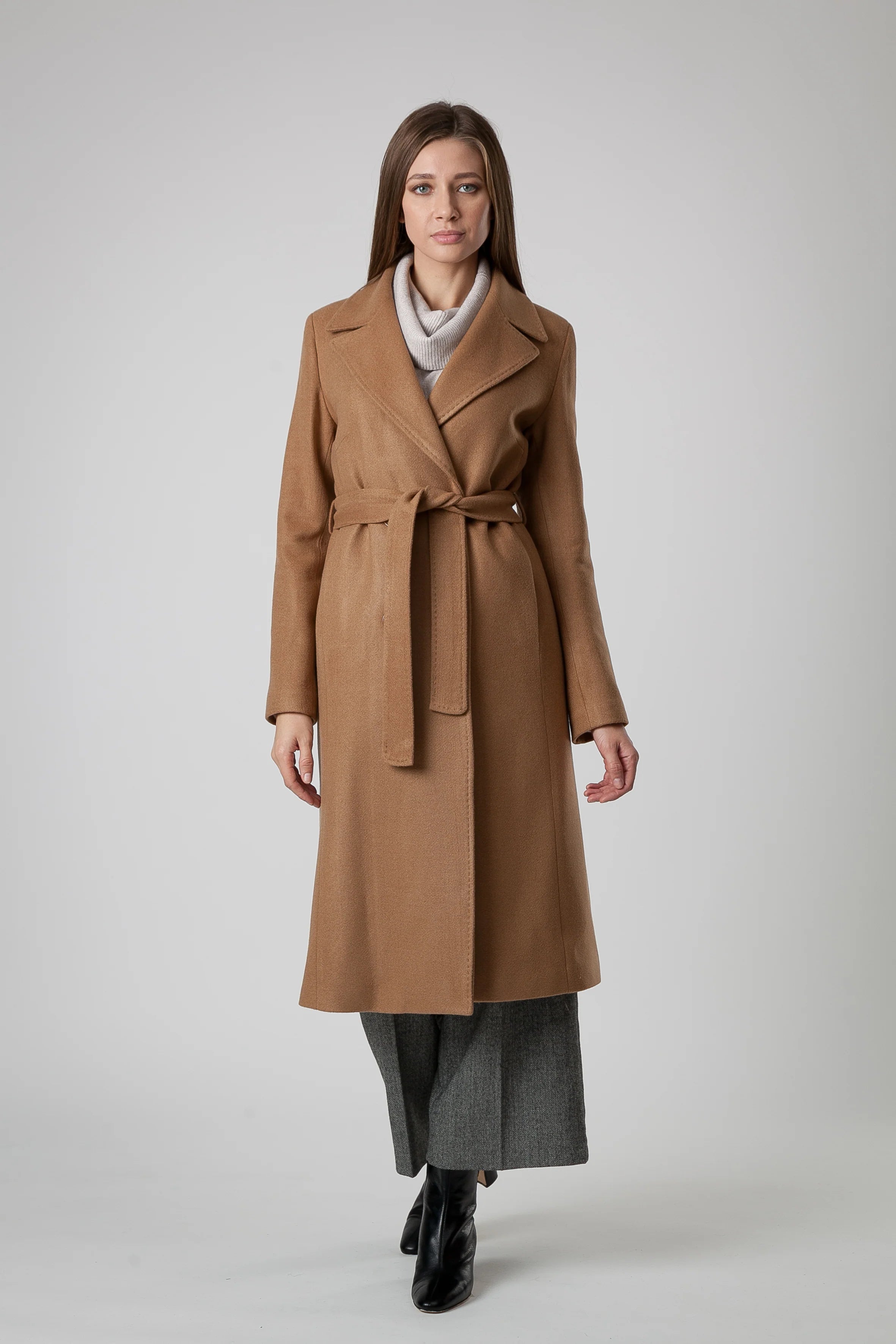 Cappotto New Camel Cashmere e Lana