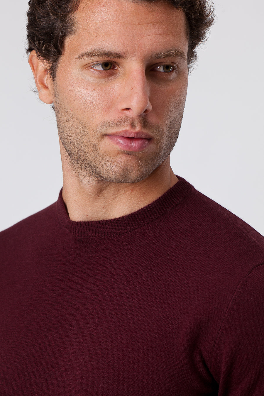 Bordeaux Cashmere and Wool Crewneck