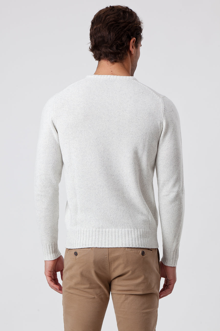 Cream Cashmere and Wool Crewneck