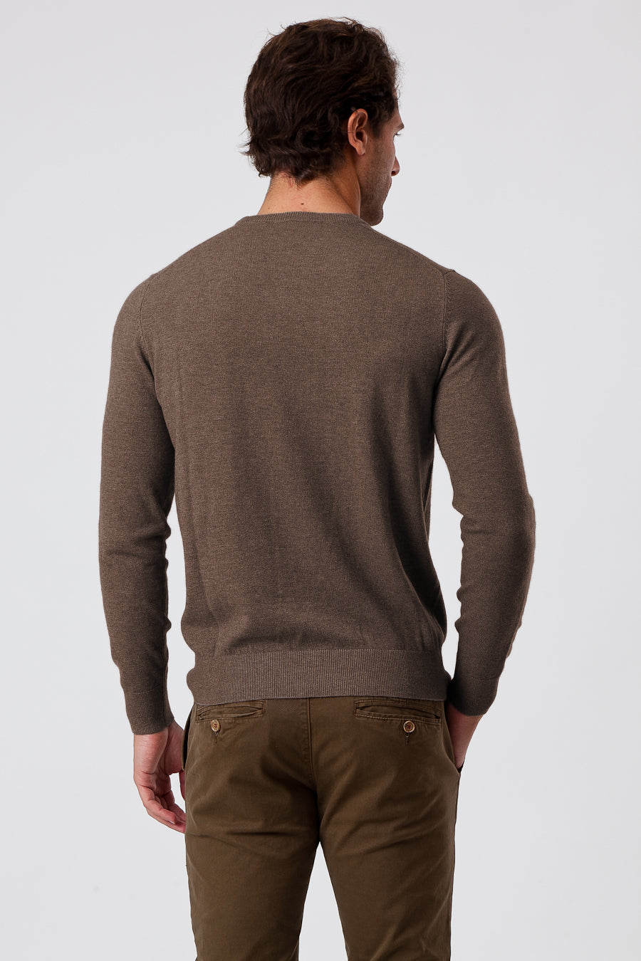 Brown Viscose Blend Crewneck (63)