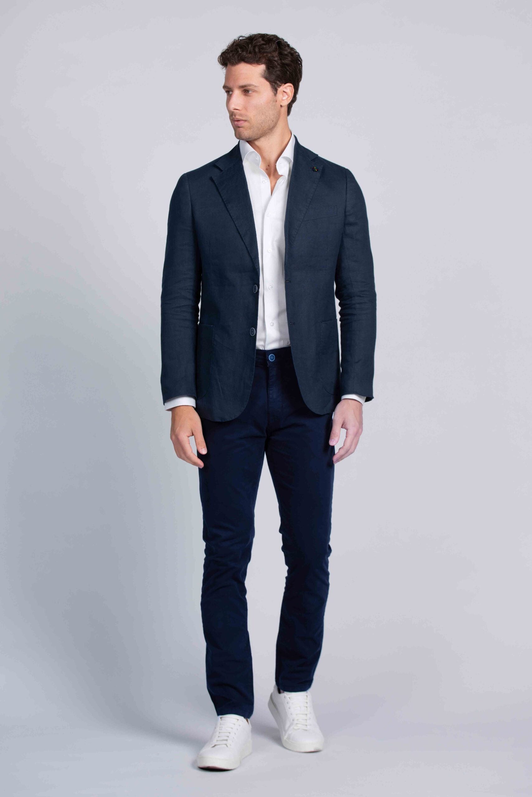 Blazer Blue Navy linen/cotton