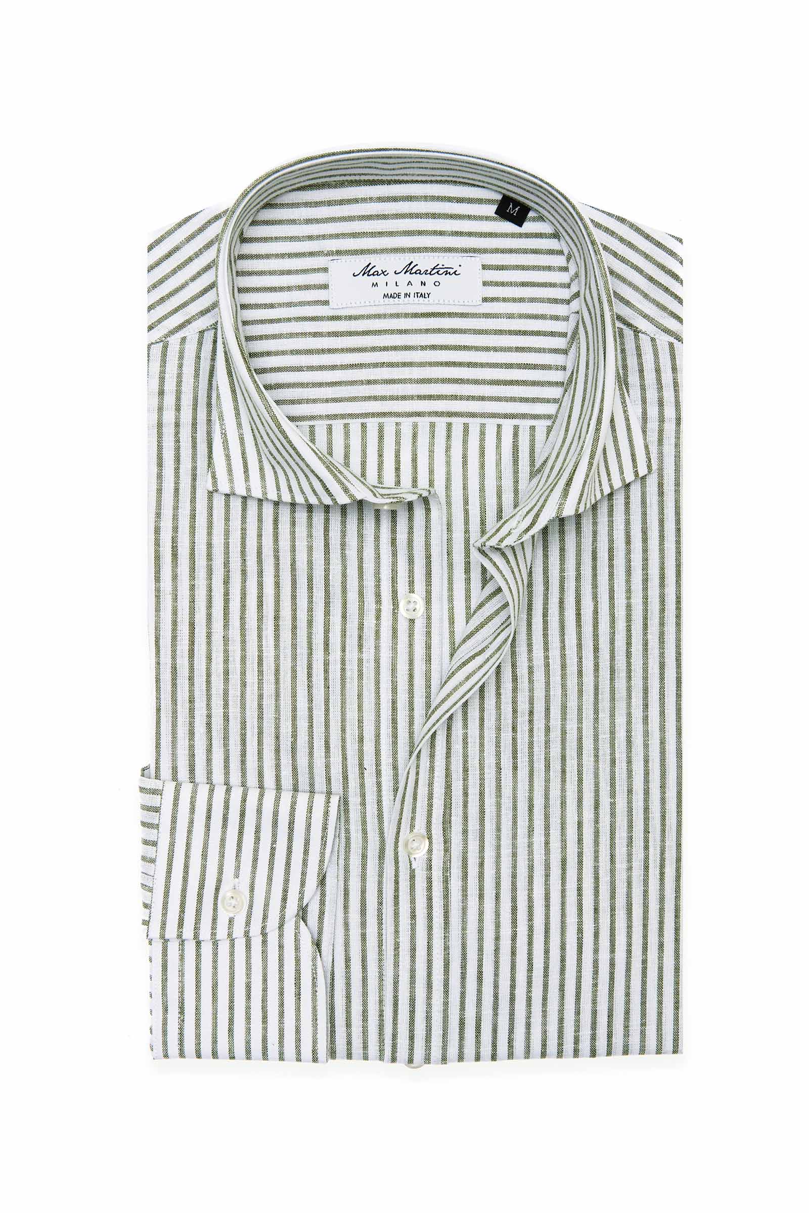 Camicia di Lino Bacchetta Verde