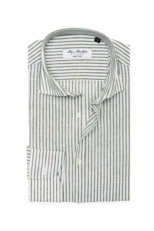 Camicia di Lino Bacchetta Verde