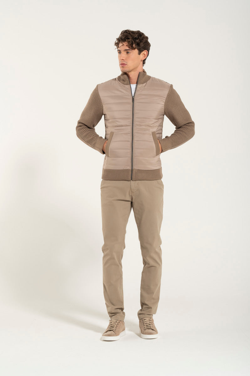 Maglione Giubbino Beige Khaki