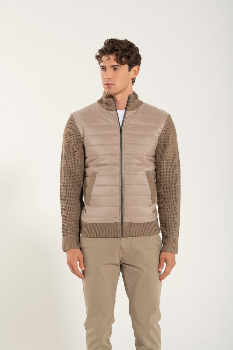 Maglione Giubbino Beige Khaki