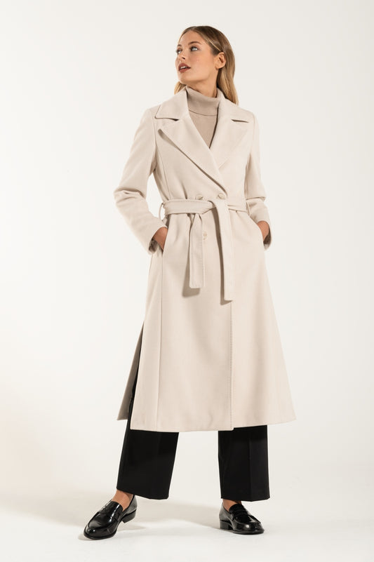 New Cream Cashmere and Wool coat