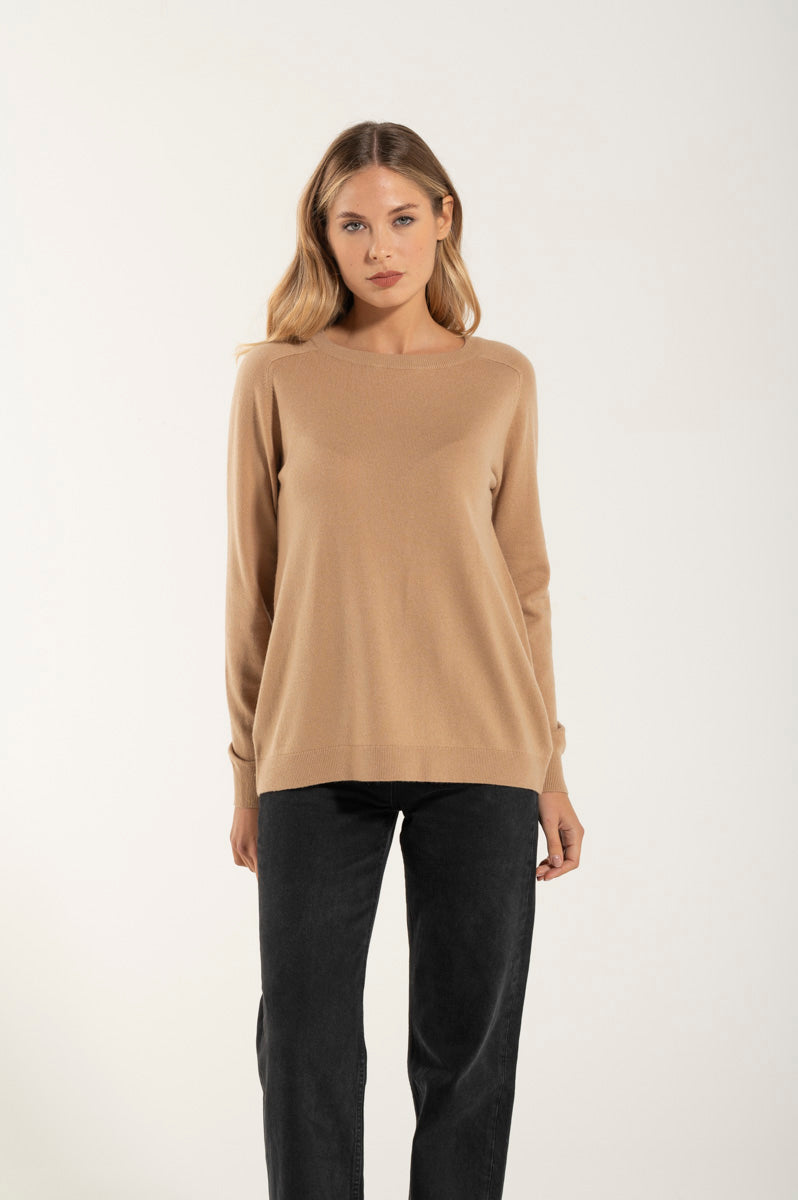 Collo Barchetta Cashmere e Merino Camel