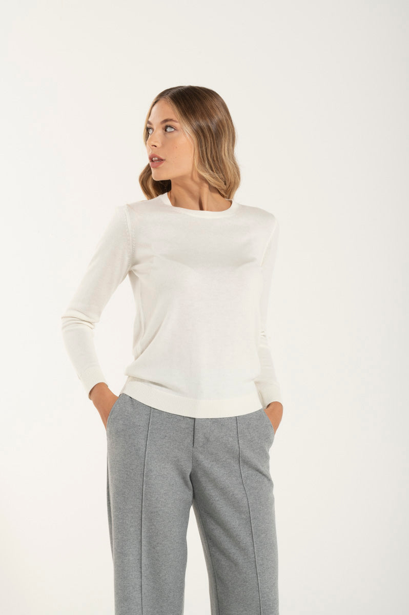 Girocollo Cashmere e Merino Naturale