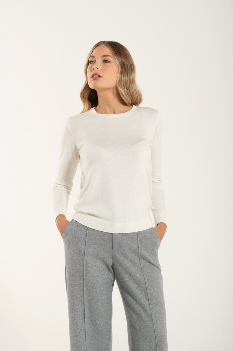 Girocollo Cashmere e Merino Naturale