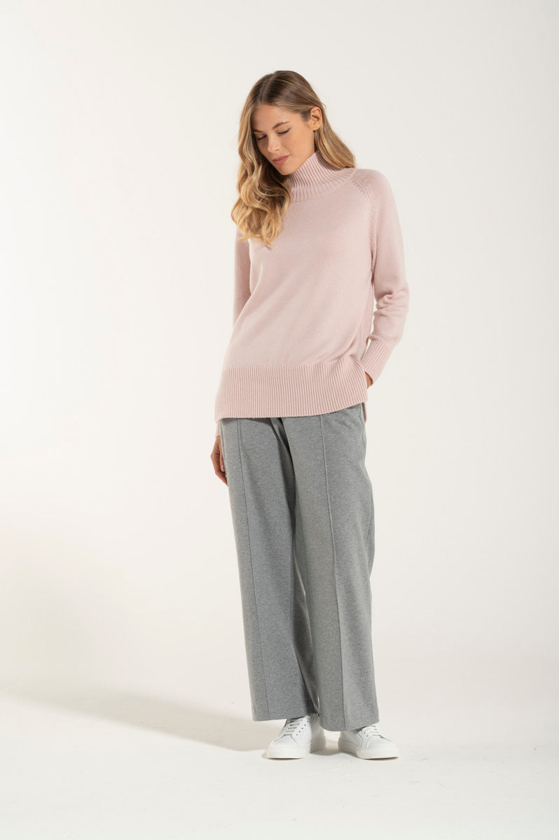 Collo Alto Cashmere Premium Rosa