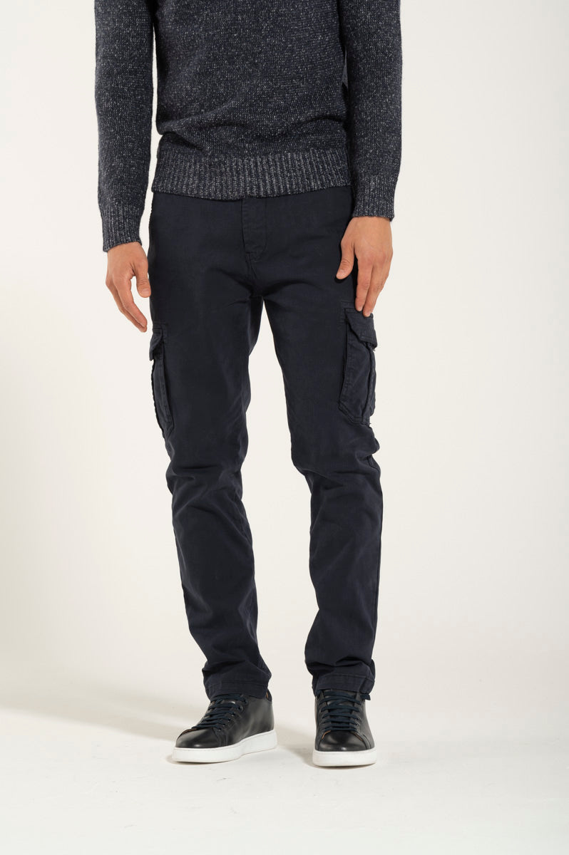 Navy blue pocket trousers