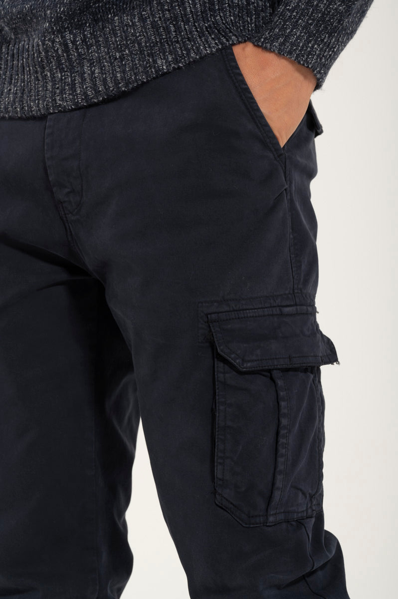 Navy blue pocket trousers