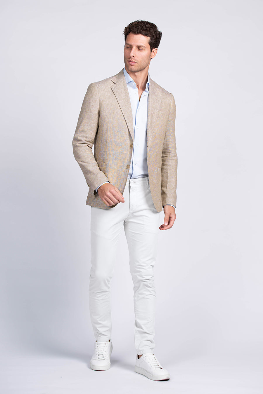 Blazer Beige Lino/Cotone