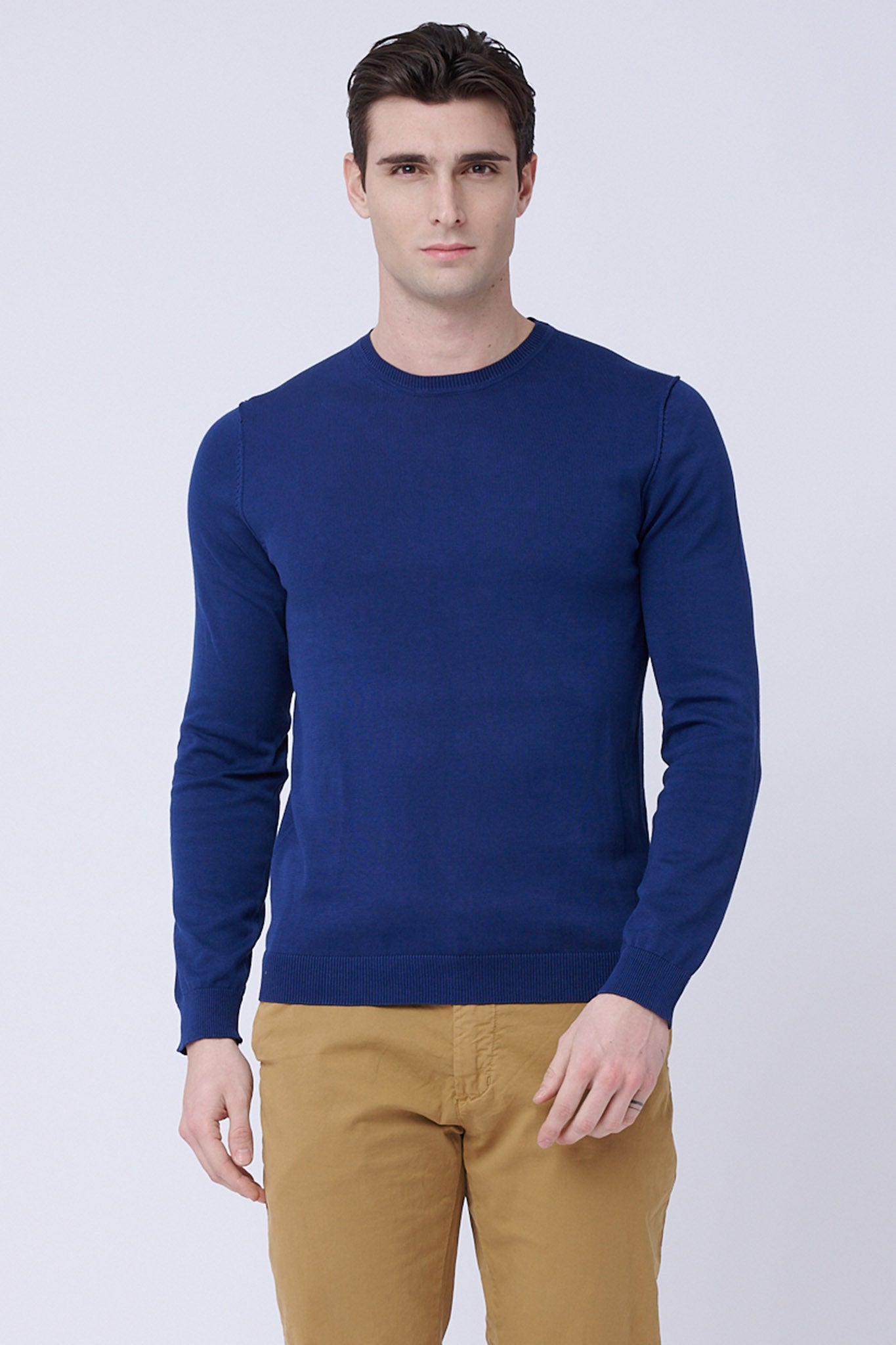 Royal Blue Cotton Sweater